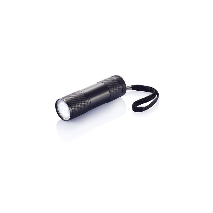 Latarka 9 LED Quattro czarny