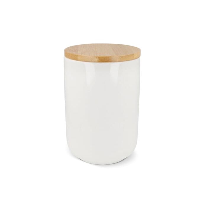 Pojemnik Ceramic & Bamboo 900ml, biały