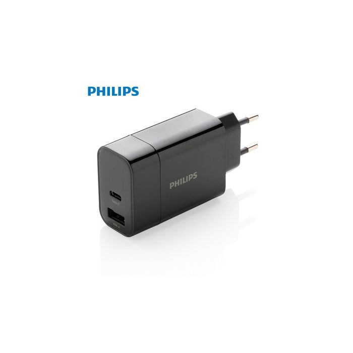 Szybka ładowarka ścienna 30W Philips czarny