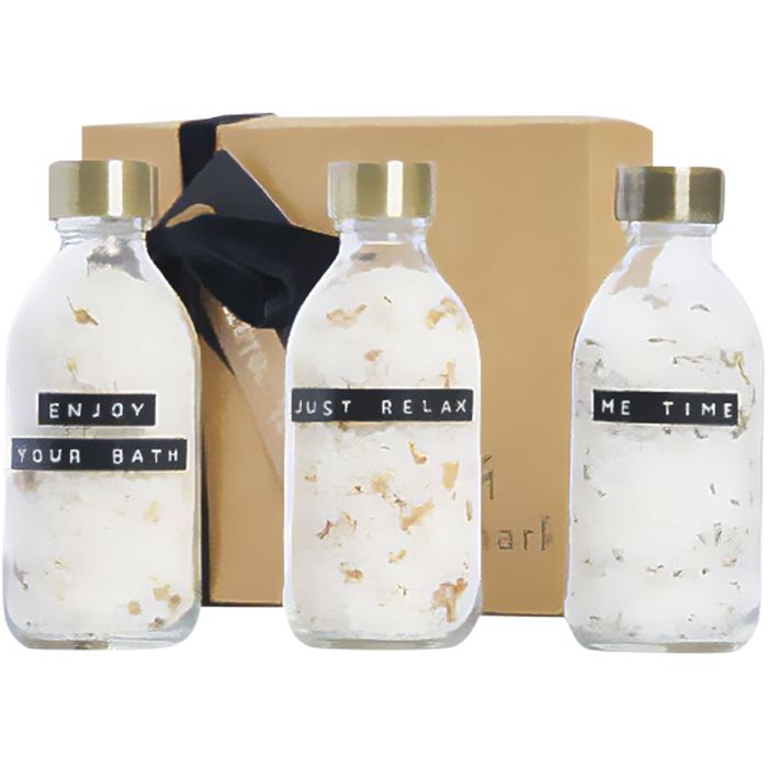 Wellmark Just Relax 3-częściowy zestaw soli do kąpieli, każda o pojemności 200 ml