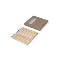 12 kredek do kolorowania w pudełku typu kraft