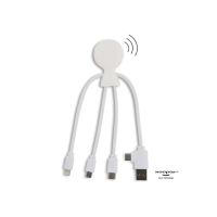 2099 | Xoopar Mr. Bio Smart Charging cable with NFC, biały