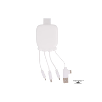 3192 | Xoopar Octopus Gamma 2 Bio Charging cable with 3.000mAh Powerbank, biały