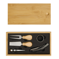 BAMBOO WINE - Zestaw do wina i serów BAMBOO WINE w bambusowym pudełku.