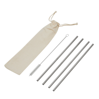 DRINK FRIENDLY - Zestaw słomek ze stali nierdzewnej