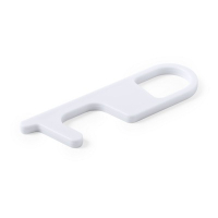 Antybakteryjny uchwyt do bezdotykowego otwierania drzwi i korzystania z powierzchni wspólnych biały