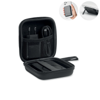 ATLAS - Magnetyczny powerbank 5000mAh, Czarny