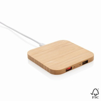 Bambusowa ładowarka bezprzewodowa 5W brązowy