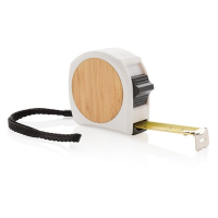 Bambusowa miara 5m biały, czarny