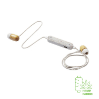 Bambusowe bezprzewodowe słuchawki douszne neutralny