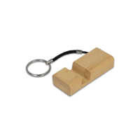 Bambusowy brelok z uchwytem na telefon