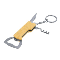 Bambusowy nóż kelnerski, otwieracz do butelek, brelok drewno