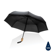 Bambusowy parasol automatyczny 21" Impact AWARE™ rPET czarny