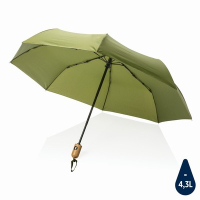 Bambusowy parasol automatyczny 21" Impact AWARE™ rPET zielony
