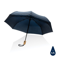 Bambusowy parasol automatyczny 21" Impact AWARE™ rPET granatowy