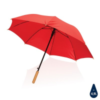 Bambusowy parasol automatyczny 23" Impact AWARE™ rPET czerwony