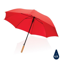 Bambusowy parasol automatyczny 27" Impact AWARE™ rPET czerwony