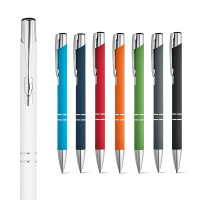 BETA SOFT. Aluminiowy długopis o gumowym wykończeniu