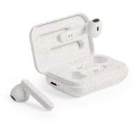 Bezprzewodowe słuchawki douszne ze słomy pszenicznej neutralny