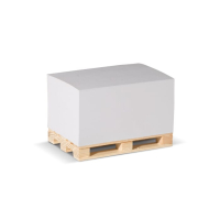Blok prostokątny 12x8x6cm FSC na drewnianej palecie, biały