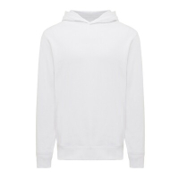 Bluza z kapturem i kieszeniami Iqoniq Yengo z bawełny z recyklingu biały