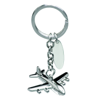 Brelok AIRPLANE 3D srebrny