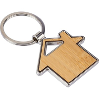 Brelok do kluczy "dom" brązowy