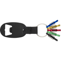 Brelok do kluczy, otwieracz do butelek czarny