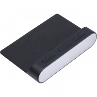 Budzik z bezprzewodową ładowarką ADELAIDE, czarny