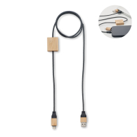 CABOO - Kabel ładujący o mocy 60W, Drewna