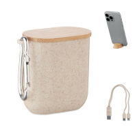 CABSTRA - Zestaw kabli w etui, Bezowy