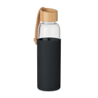 CHAI - Szklana butelka 500 ml w etui, Czarny