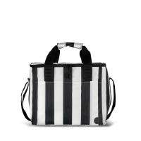 CITY TORBA TERMICZNA STRIPE rPET DUŻA, CZARNO-BIAŁY