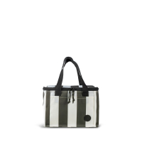 CITY TORBA TERMICZNA STRIPE rPET MAŁA, ZIELONO-BIAŁY