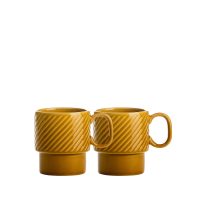 COFFEE & MORE Kubek do kawy 2 szt, żółty