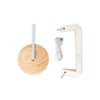 Coollux składana papierowa lampa LED Aurora na drewnianej podstawie, 22 cm