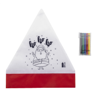 Czapka mikołaja do kolorowania