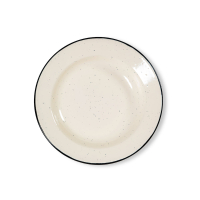 DORIS EMALIOWANY TALERZ, BEŻOWY