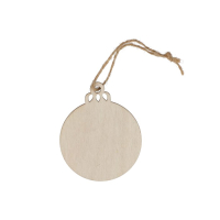 Drewniana ozdoba choinkowa w kształcie bombki