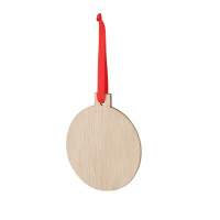 Drewniana zawieszka, świąteczny wzór drewno
