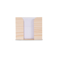 Drewniane pudełko, z recyklingu, 10x10x8.5cm, jasnobrązowy