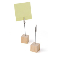 Drewniany uchwyt na notatki lub zdjęcia brązowy