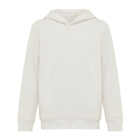 Dziecięca bluza z kapturem i kieszeniami Iqoniq Yengo z bawełny z recyklingu biały