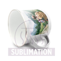 Emaliowany kubek 360 ml | Sandra biały