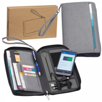 Folder z power bankiem 4000 mAh, szary