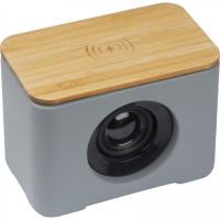 Głośnik bluetooth z ładowarką indukcyjną, szary