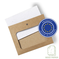 Identyfikator z nasionami dzikich kwiatów neutralny