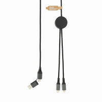 Kabel do ładowania 4 w 1 Terra, 3m szary