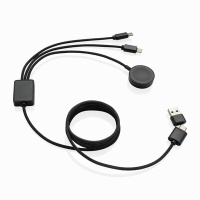 Kabel do ładowania 6 w 1 Terra, bezprzewodowa ładowarka do zegarka szary