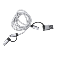 Kabel do ładowania srebrny